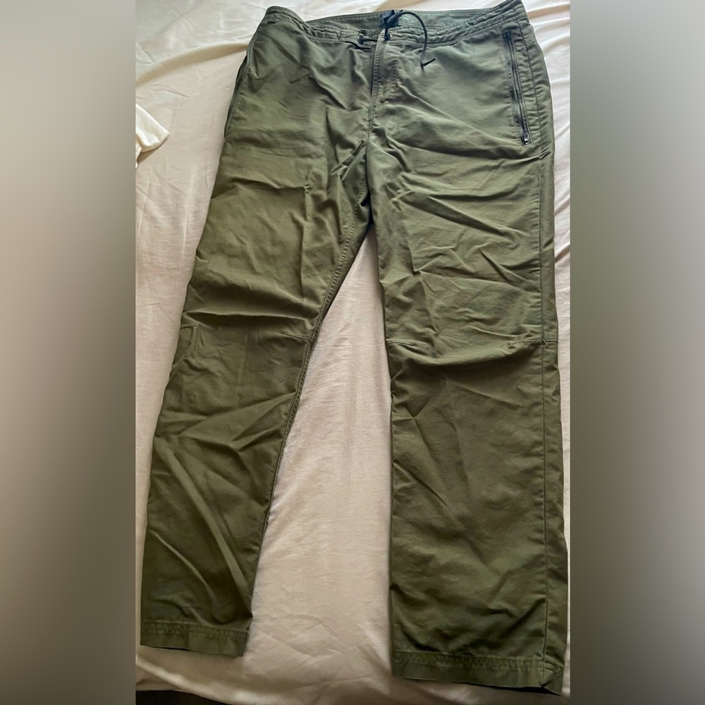Military green, size 36 Roark layover traveler pants.